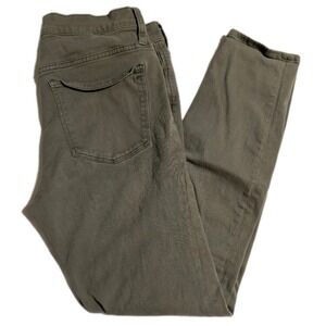 Madewell High Riser Skinny Twill Pants Olive Green Women's Size 30